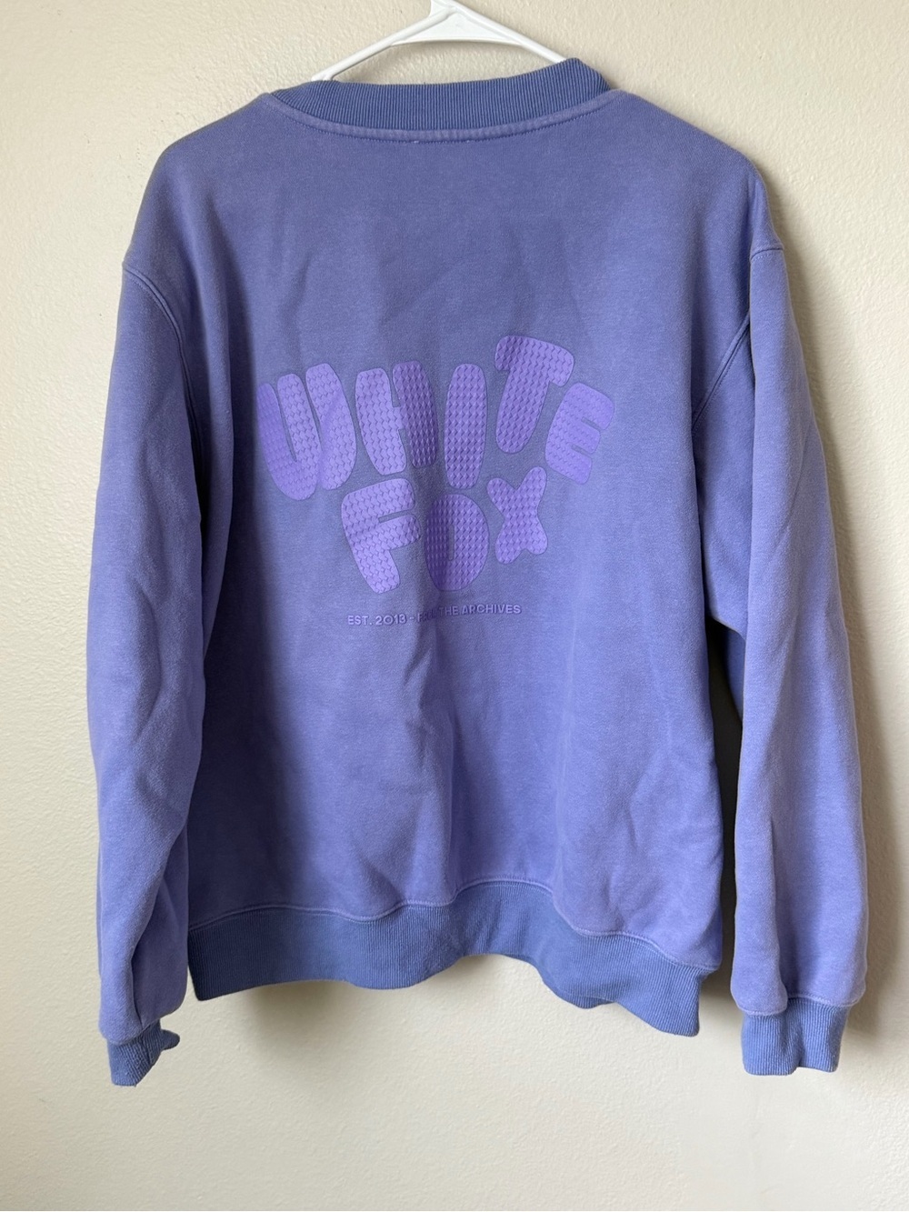lilac White Fox Archive 6.0 oversized sweatshirt S/M - Picture 4 of 4
